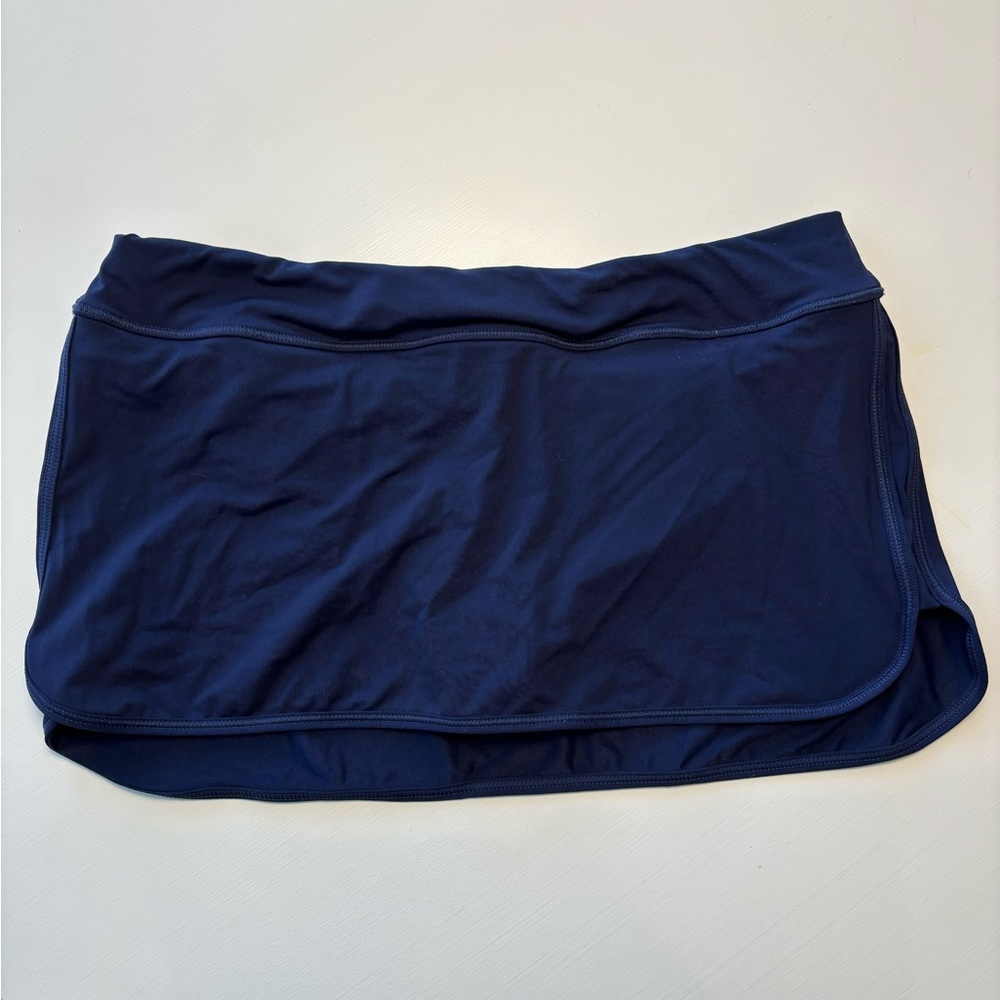 athleta navy swim skort